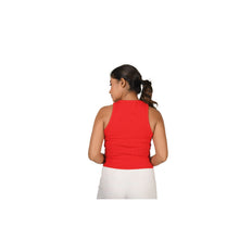 Load image into Gallery viewer, Hosiery Blouse- Sleeveless - Red - Blouse featured