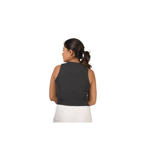 Hosiery Blouse- Sleeveless - Clay Grey - Blouse featured