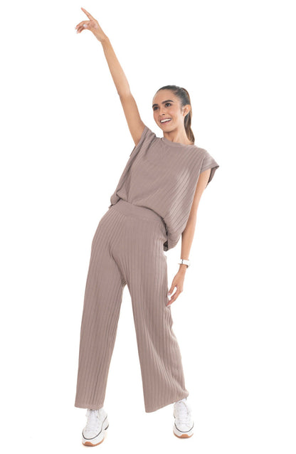 Work to Weekend in DD Ultimate Loungewear light brown lounge wear featured