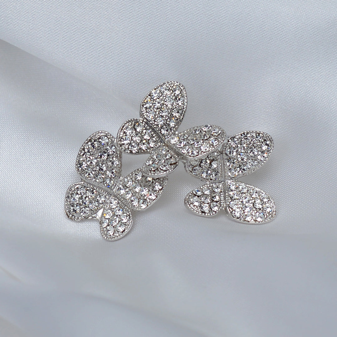 Butterfly Cut Stone Studded Brooch Brooch