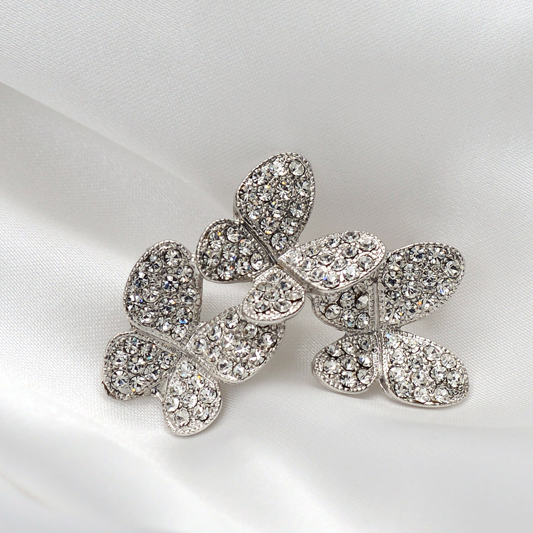 Butterfly Cut Stone Studded Brooch Brooch