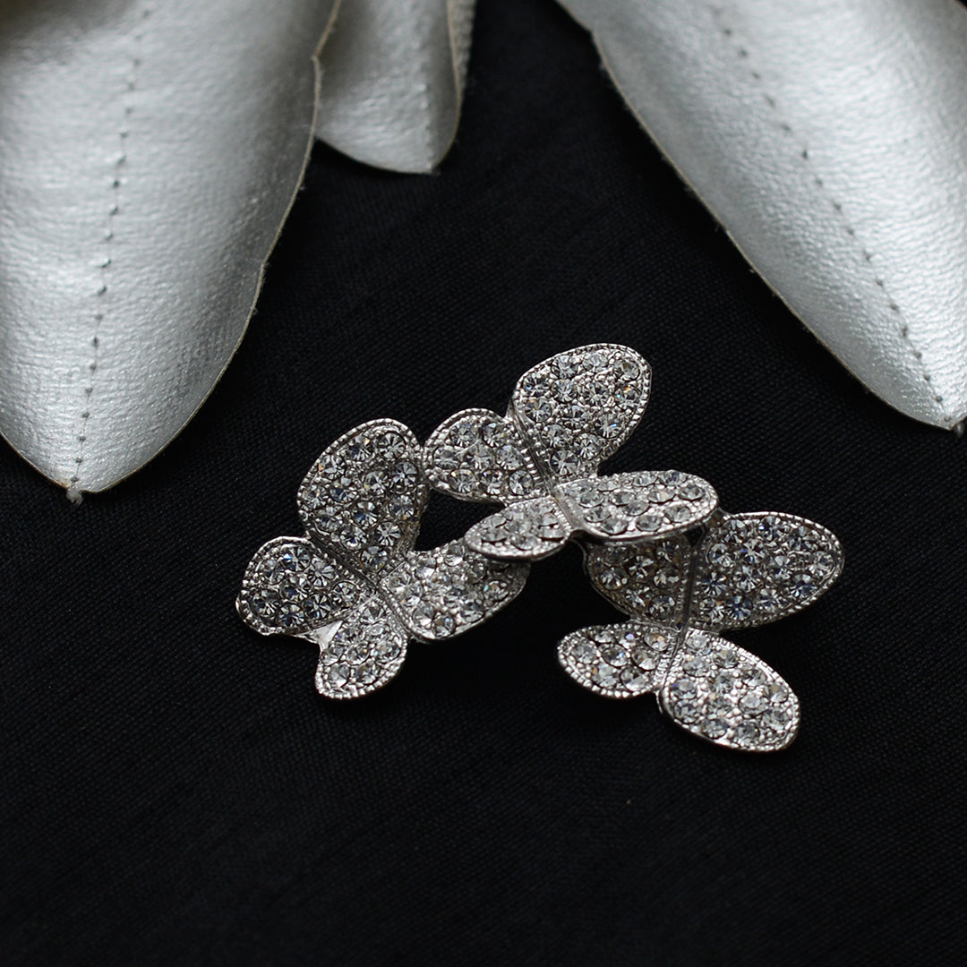 Butterfly Cut Stone Studded Brooch Brooch