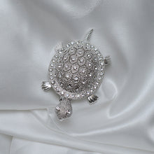 Load image into Gallery viewer, Turtle Shaped Stone Studded Brooch Brooch