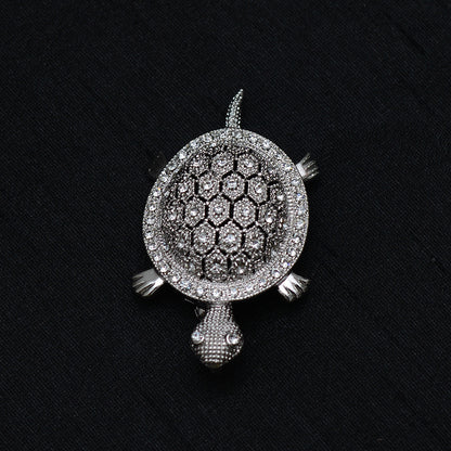Turtle Shaped Stone Studded Brooch Brooch