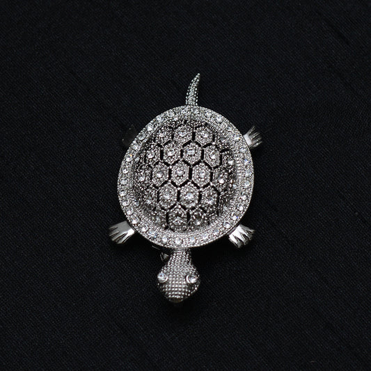 Turtle Shaped Stone Studded Brooch Brooch