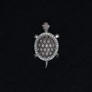Turtle Shaped Stone Studded Brooch Brooch