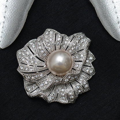 Floral Stone Studded Brooch Brooch