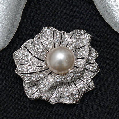Floral Stone Studded Brooch Brooch