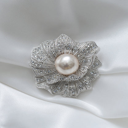 Floral Stone Studded Brooch Brooch
