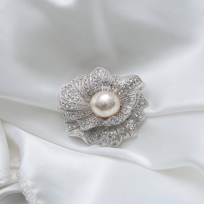 Floral Stone Studded Brooch Brooch