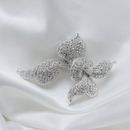 Ribbon Knot Stone Studded Brooch Brooch