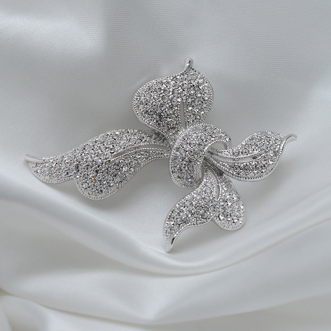 Ribbon Knot Stone Studded Brooch Brooch