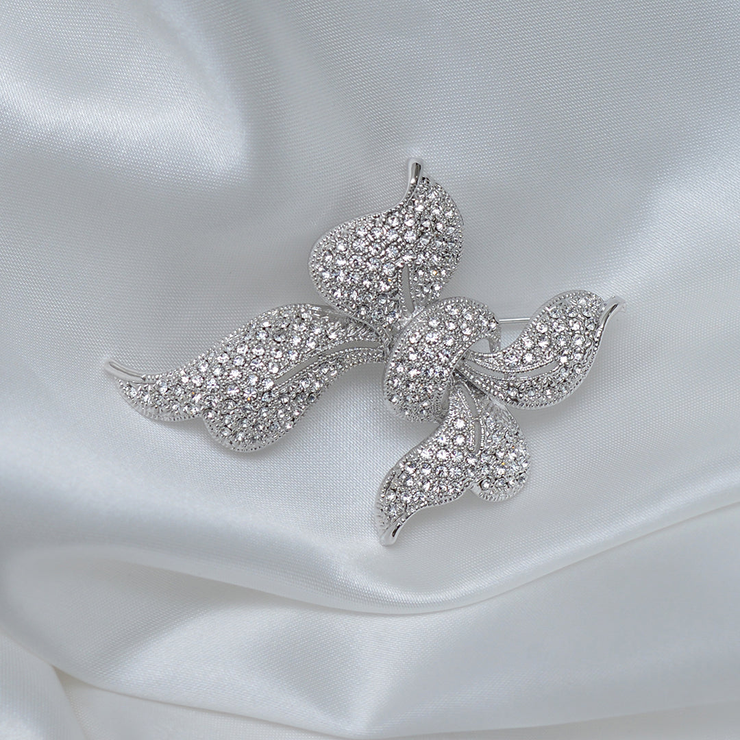 Ribbon Knot Stone Studded Brooch Brooch