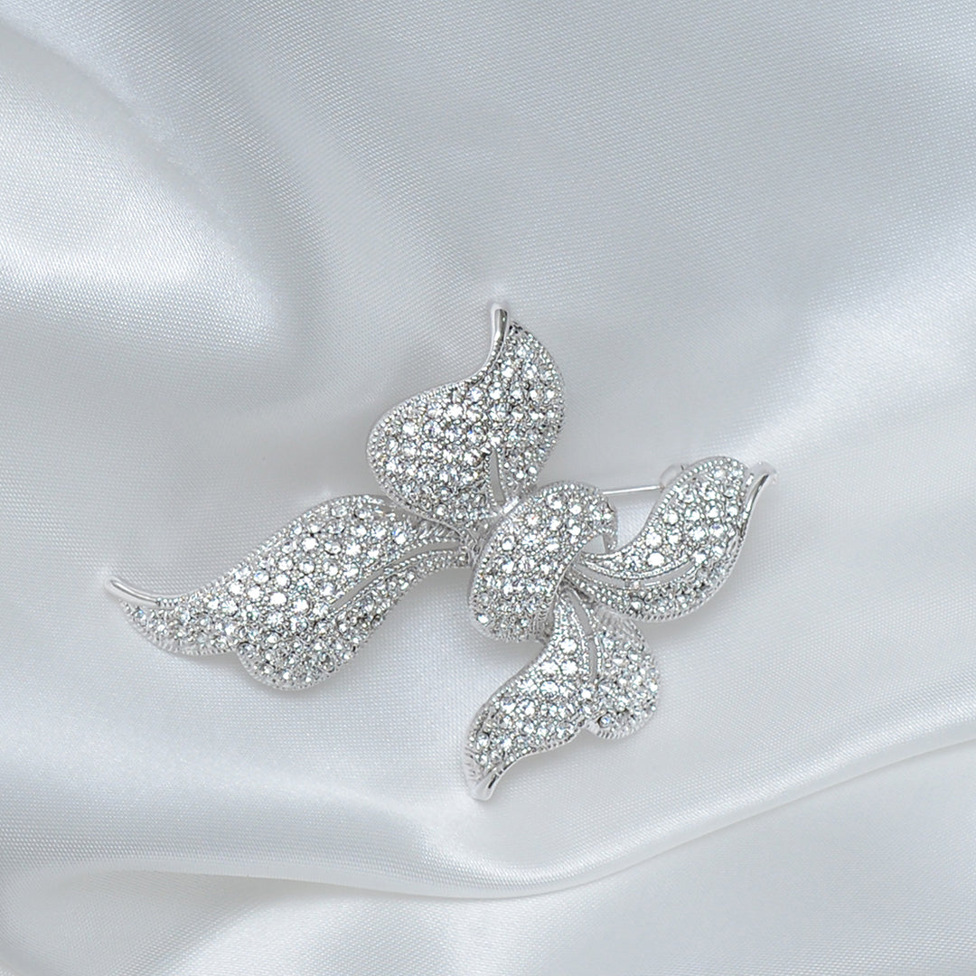 Ribbon Knot Stone Studded Brooch Brooch