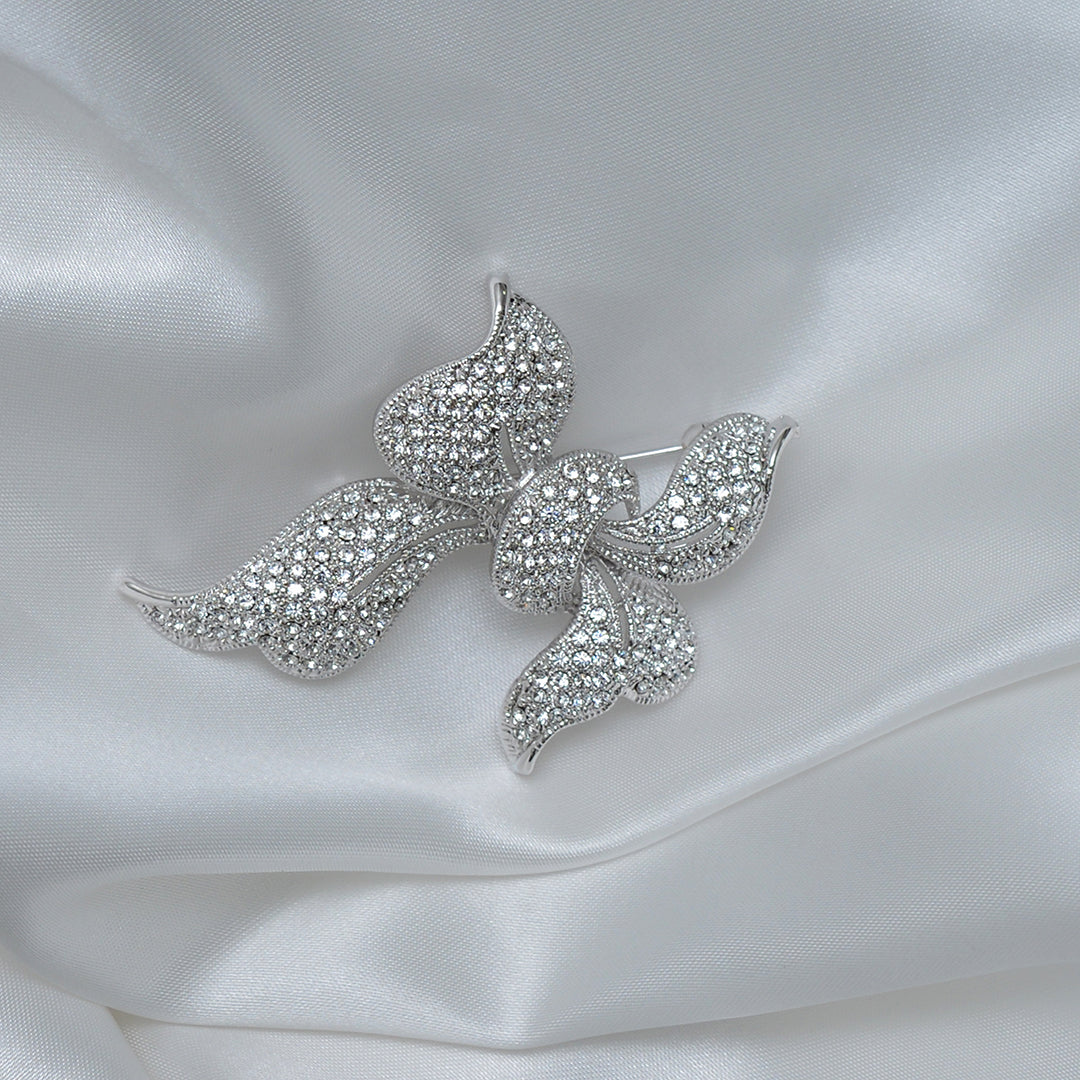 Ribbon Knot Stone Studded Brooch Brooch