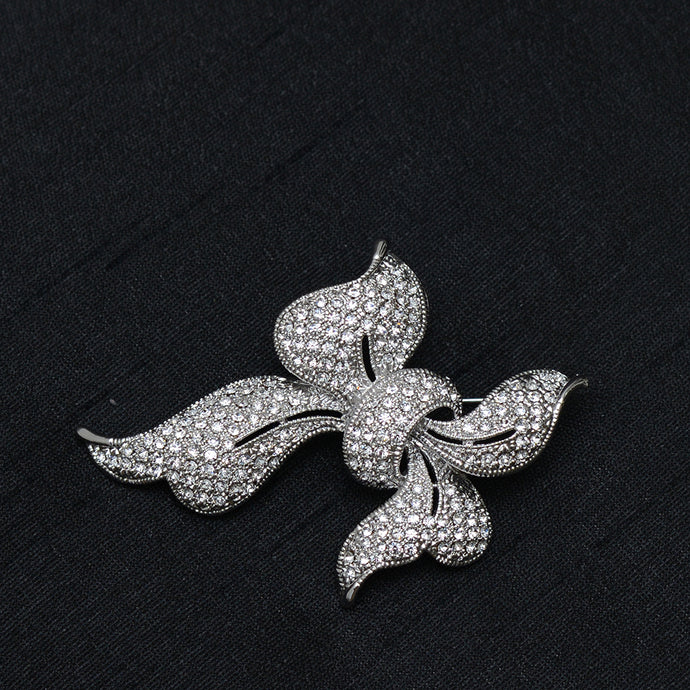 Ribbon Knot Stone Studded Brooch Brooch