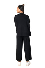 Load image into Gallery viewer, Cosy Classic Divaa Co-ord Set full sleeve black lounge wear featured