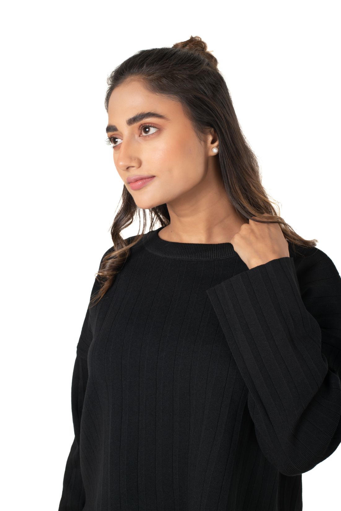Cosy Classic Divaa Co-ord Set full sleeve black lounge wear featured