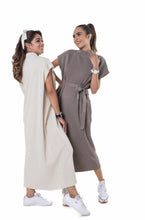 Load image into Gallery viewer, Vintage Knitted Maxi Dress off white lounge wear featured