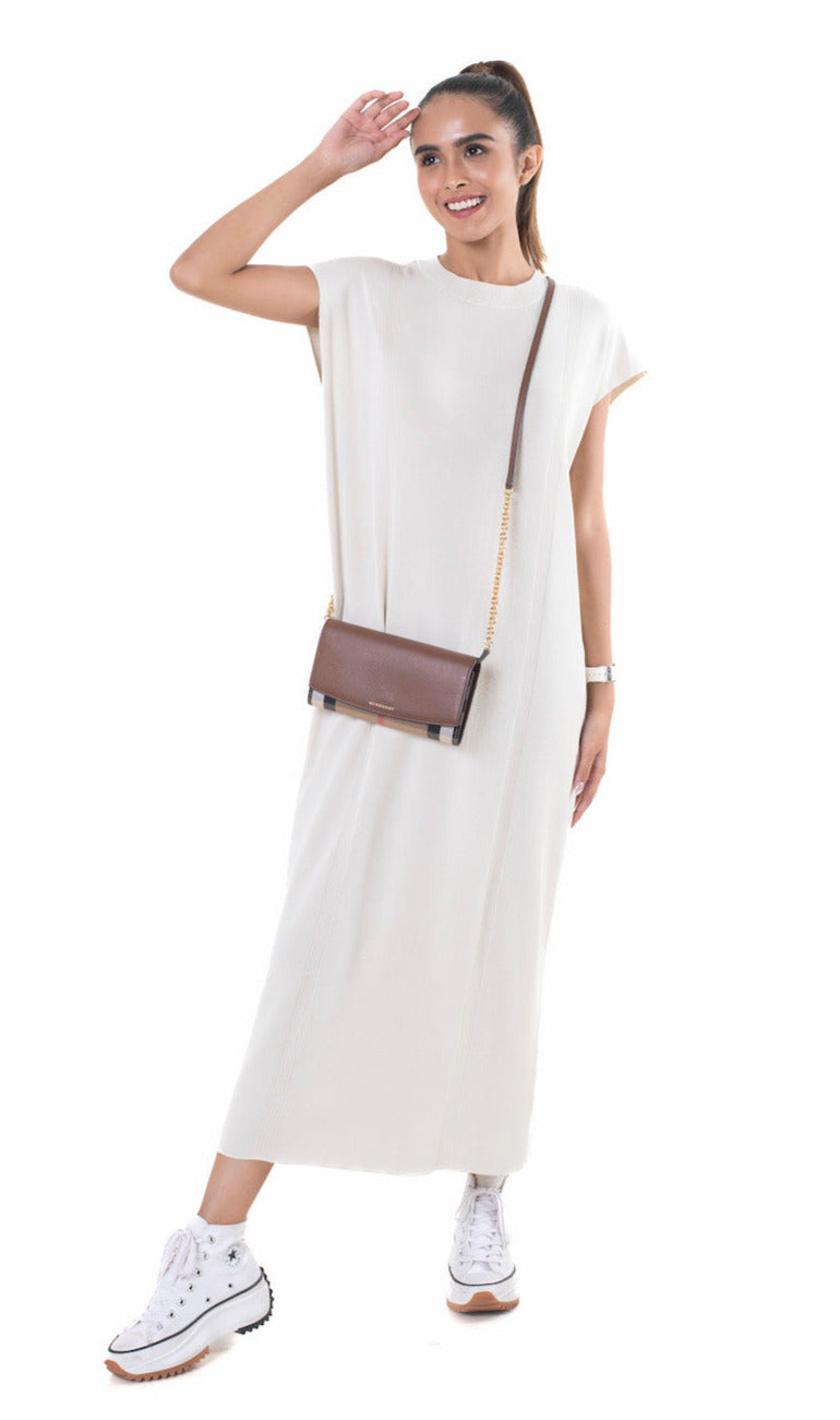 Compose Maxi Dress Off White lounge wear featured