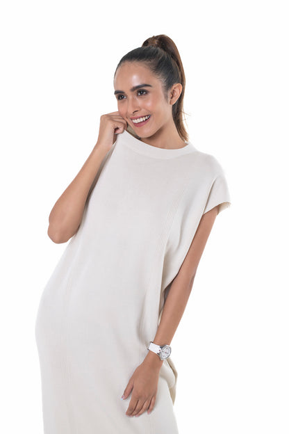 Compose Maxi Dress Off White lounge wear featured