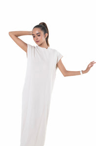 Compose Maxi Dress Off White lounge wear featured