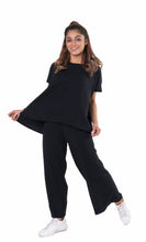 Load image into Gallery viewer, Classy Divaa Signature style Co-ord Set black lounge wear featured