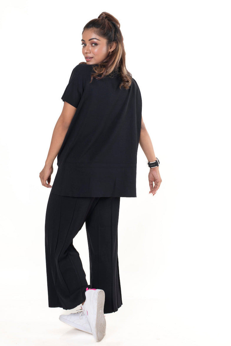 Classy Divaa Signature style Co-ord Set black lounge wear featured