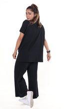Load image into Gallery viewer, Classy Divaa Signature style Co-ord Set black lounge wear featured
