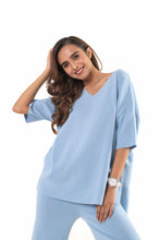 Load image into Gallery viewer, Just Chic it Off with DD Co-ord Sets Sky Blue lounge wear featured