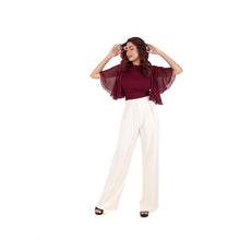 Load image into Gallery viewer, Hosiery Blouses- Butterfly Sleeves - Maroon - Blouse featured