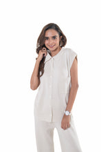 Load image into Gallery viewer, Luxe Front Pocket Feel at Home co-ord set off white lounge wear featured