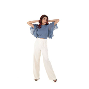 Hosiery Blouses- Butterfly Sleeves - Brilliant Blue - Blouse featured
