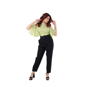 Hosiery Blouses- Butterfly Sleeves - Lime Green - Blouse featured