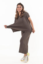 Load image into Gallery viewer, Classy Divaa Signature style Co-ord Set dark brown lounge wear featured