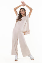 Load image into Gallery viewer, Classy Divaa Signature style Co-ord Set creamish white lounge wear featured