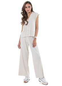 Style to Steal Co-ord Set off white lounge wear featured