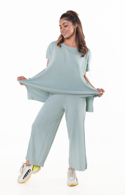 Classy Divaa Signature style Co-ord Set sea green lounge wear featured