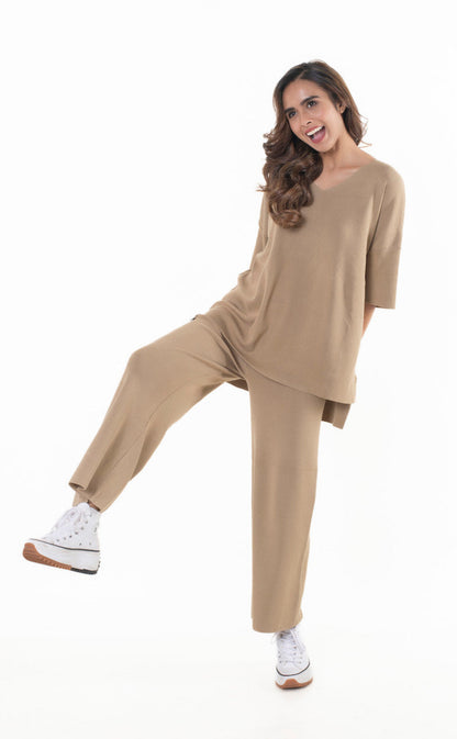 Just Chic it Off with DD Co-ord Sets light mud yellow lounge wear featured