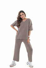 Load image into Gallery viewer, Just Chic it Off with DD Co-ord Sets light brown lounge wear featured