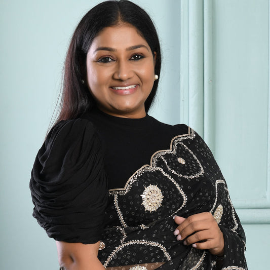 Hosiery Blouses - Mesh Pleated Sleeves - Blouse - black featured