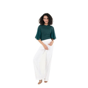 Hosiery Blouses- Butterfly Sleeves - Green - Blouse featured