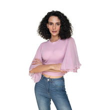 Load image into Gallery viewer, Hosiery Blouses- Butterfly Sleeves - Blush Pink - Blouse featured