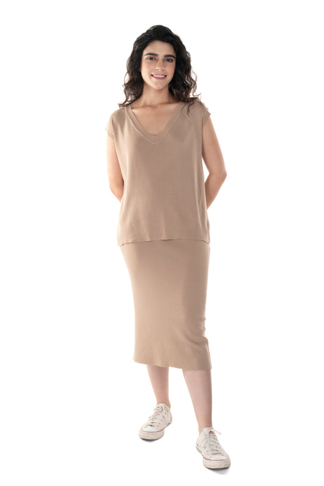 Simmer down and ease off Light Brown lounge wear featured