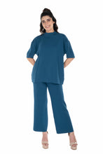 Load image into Gallery viewer, The Ultimate Airport Ready Co-ord set Azure blue lounge wear featured