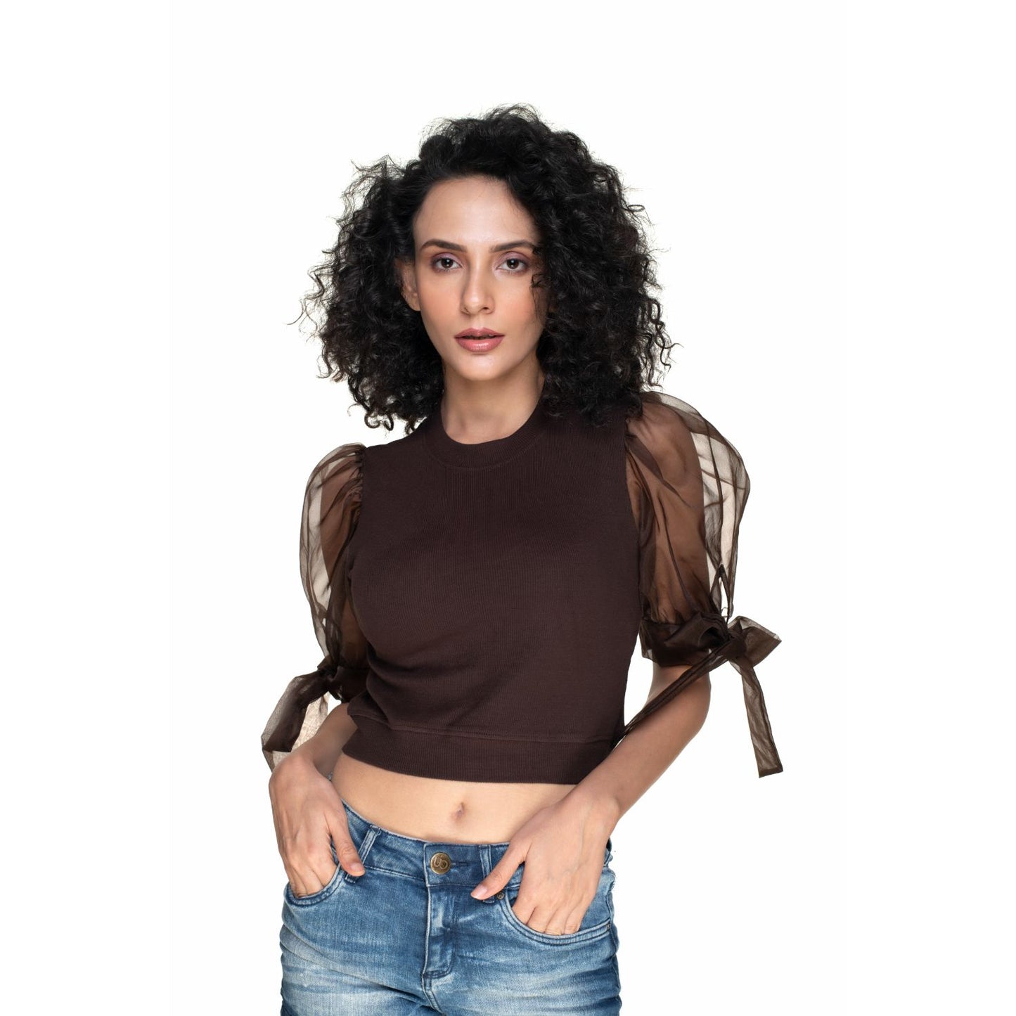 Hosiery Blouses- Bow Tie Up Sleeves - Blouse featured