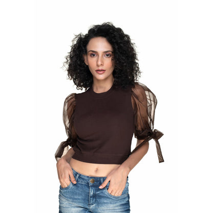 Hosiery Blouses- Bow Tie Up Sleeves - Blouse featured