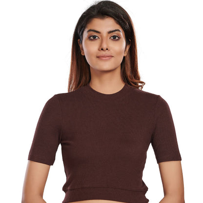 Hosiery Blouses - Dark Brown - Blouse featured
