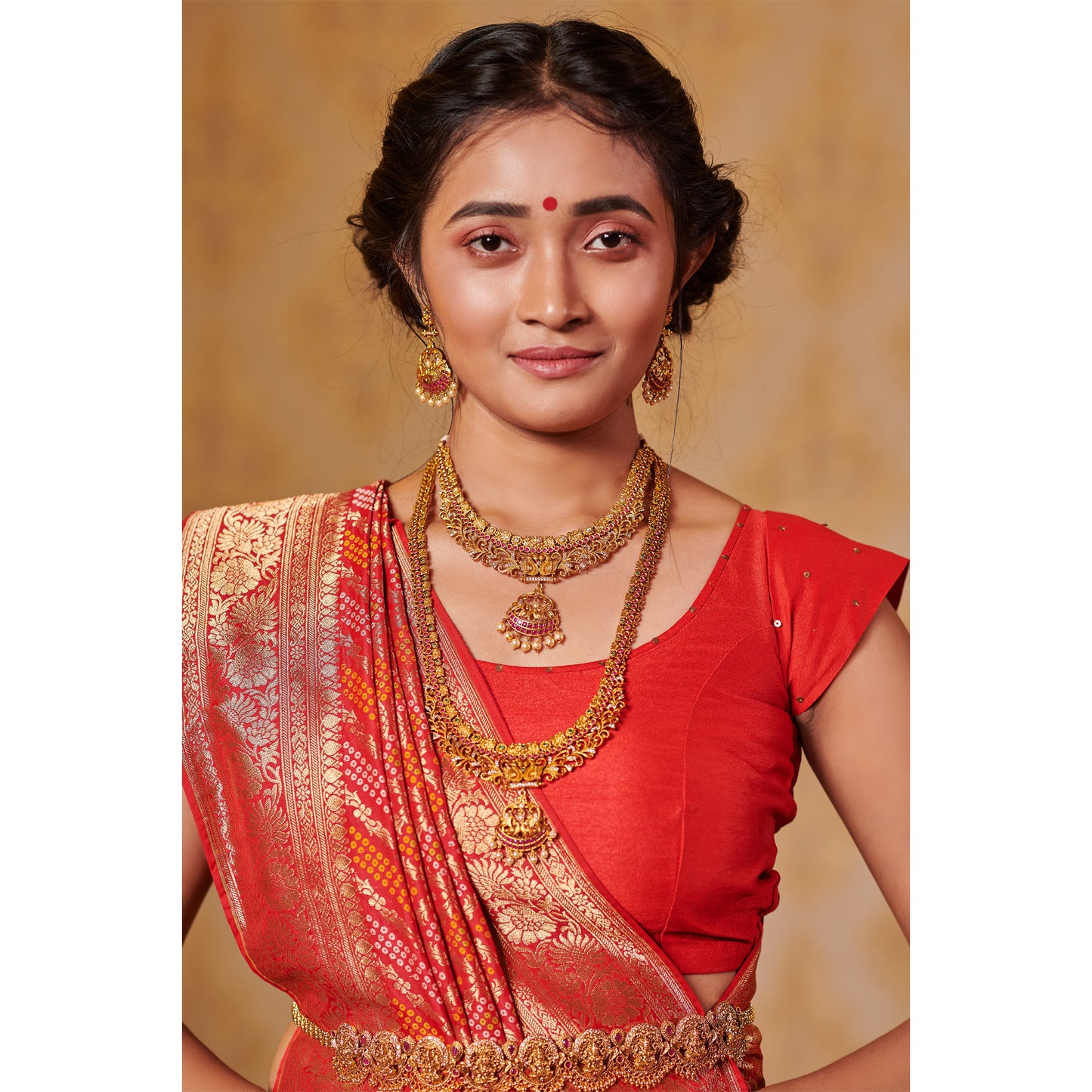 Zari Bandhej Saree Saree