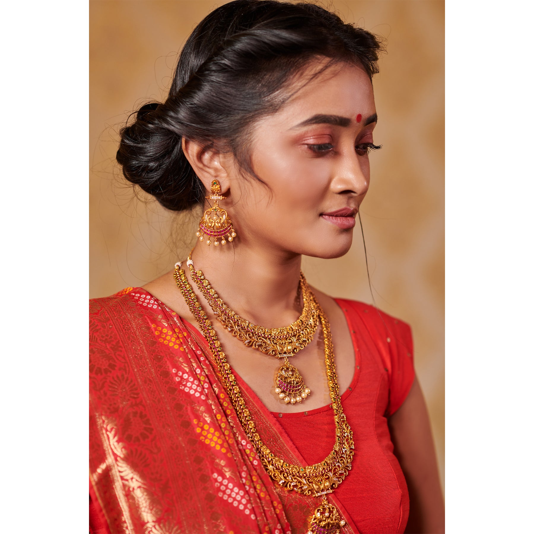 Zari Bandhej Saree Saree